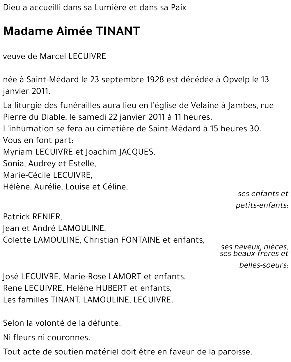 Aimée TINANT