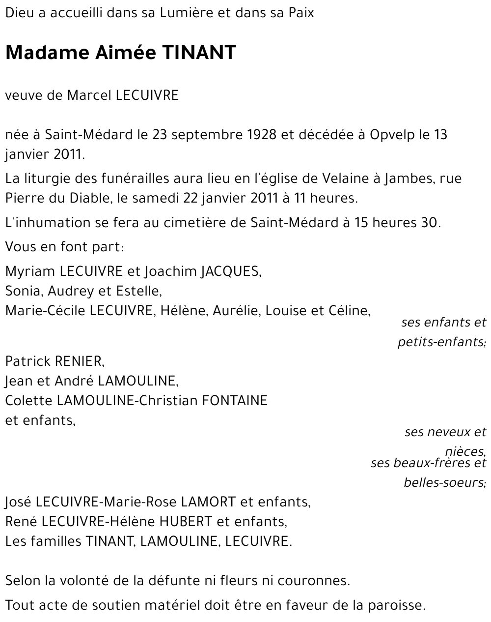 Aimée TINANT