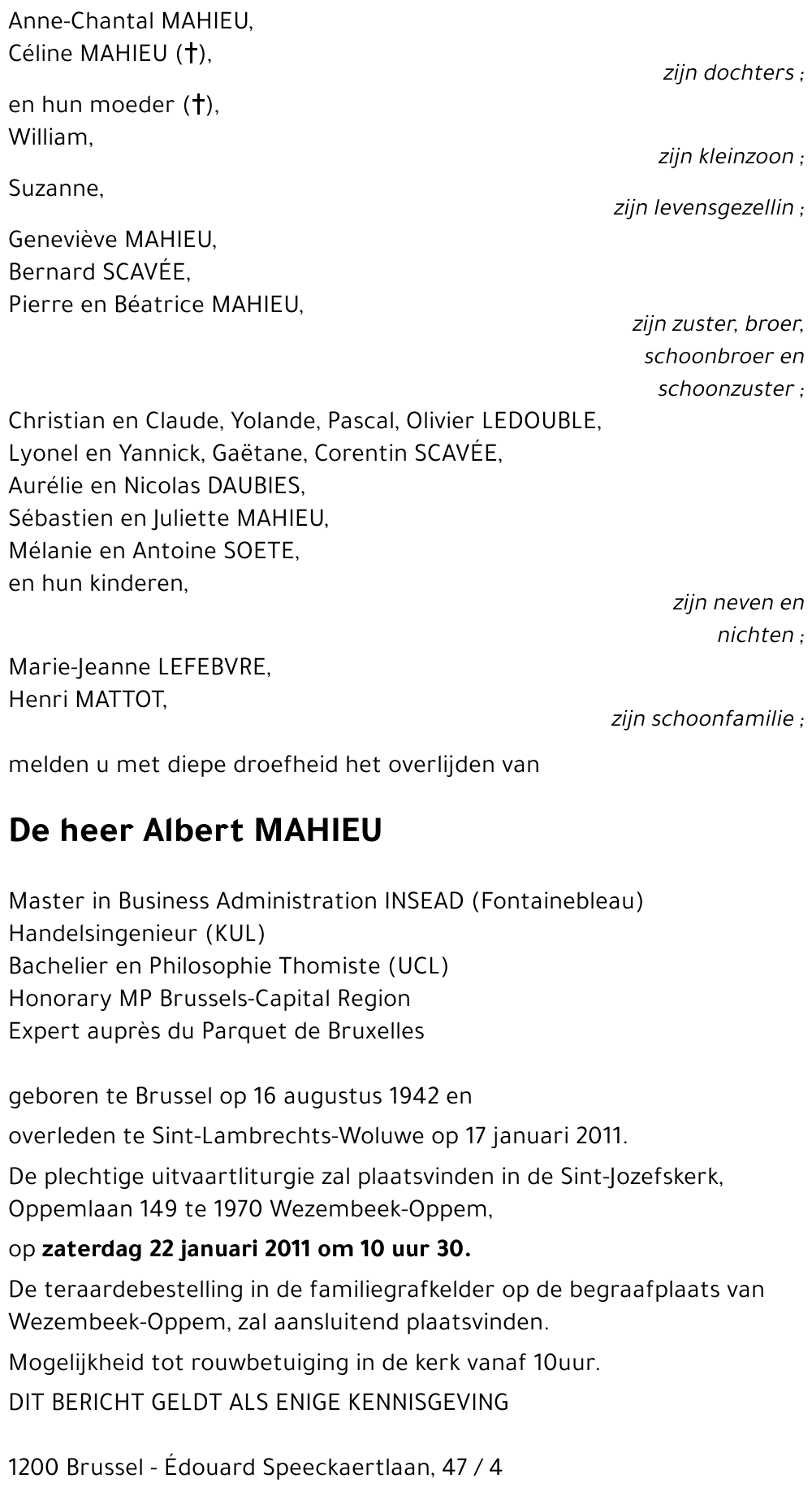 Albert MAHIEU