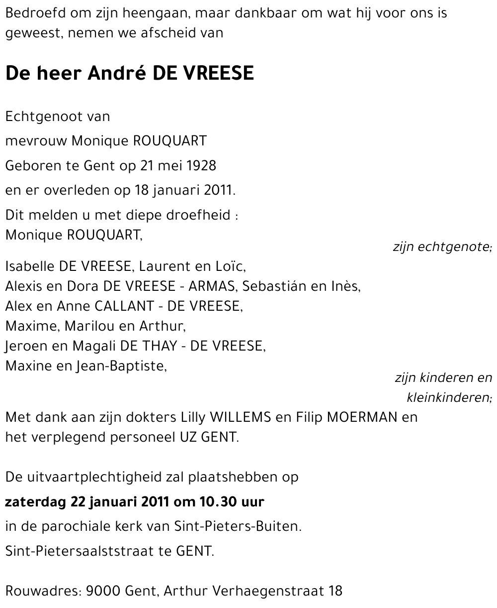 André DE VREESE