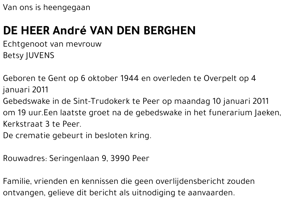 André Van Den Berghen