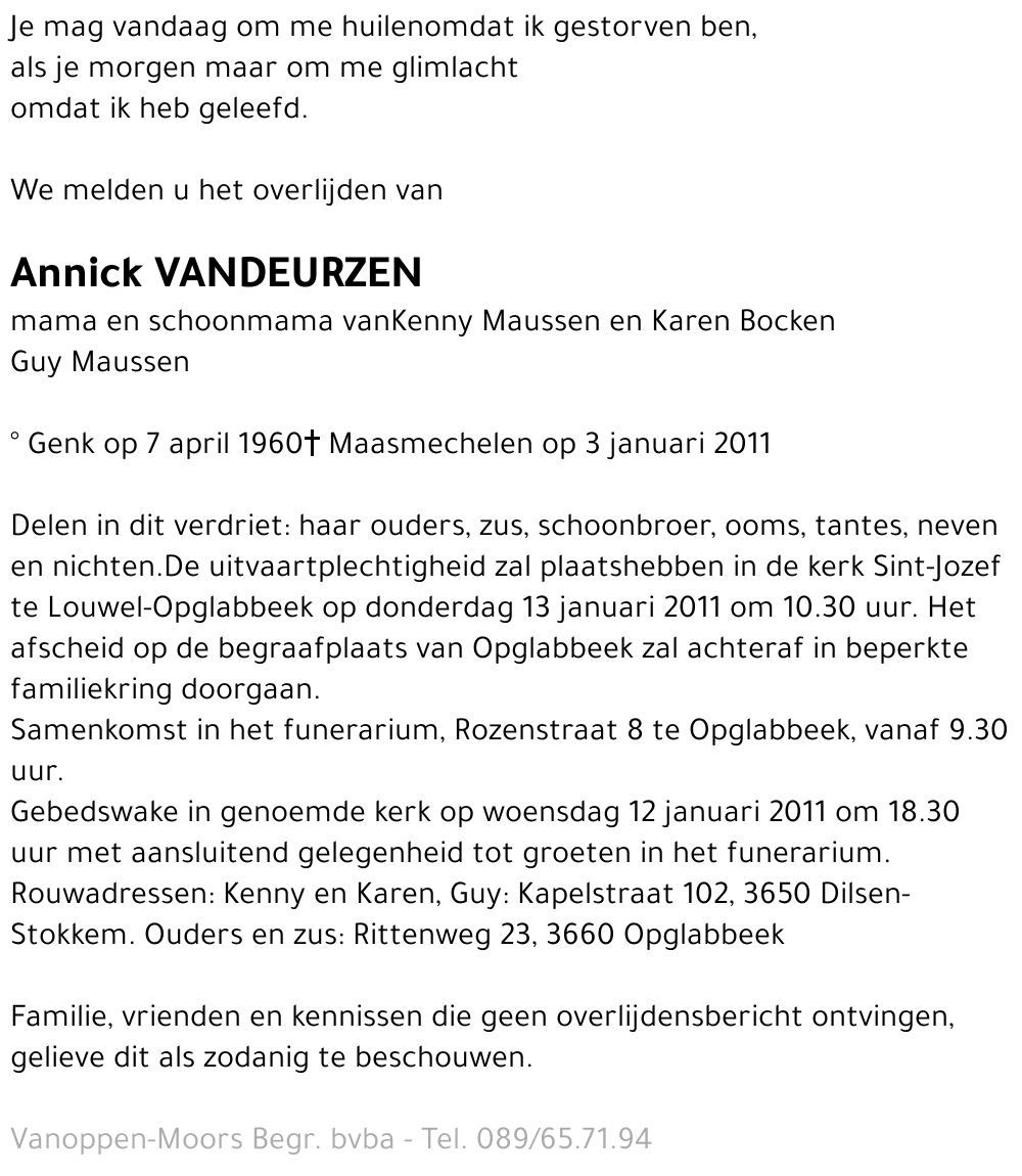 Annick Vandeurzen