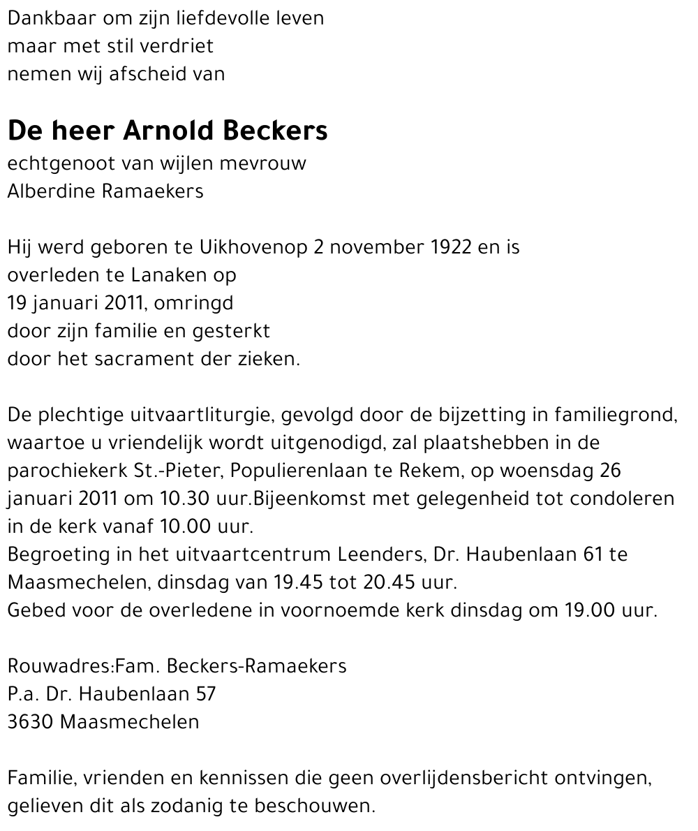 Arnold Beckers