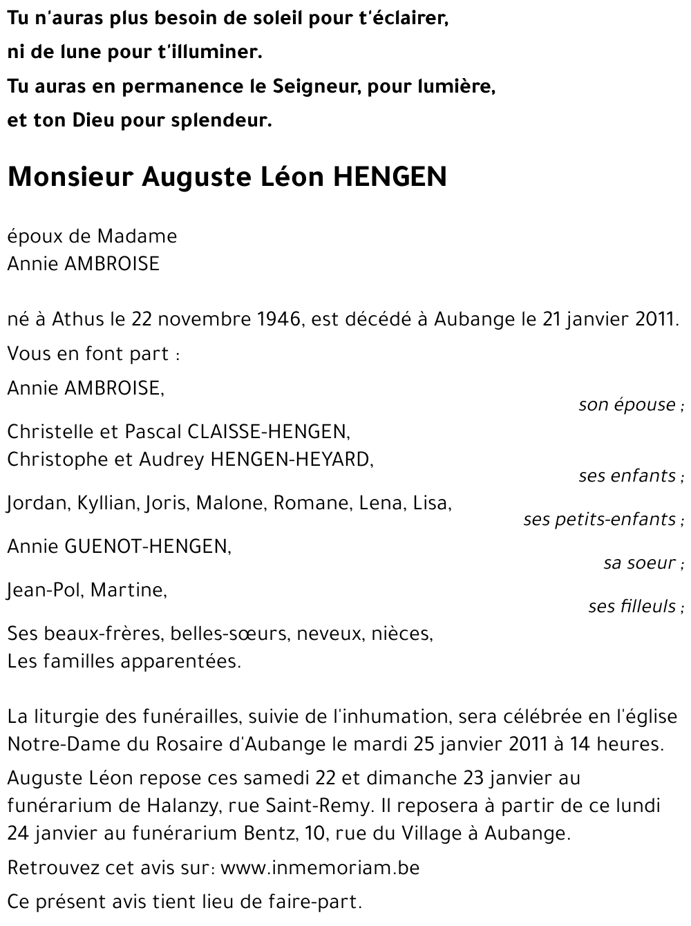 Auguste Léon HENGEN