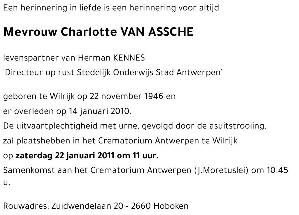 Charlotte VAN ASSCHE