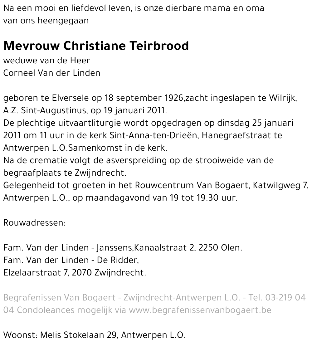 Christiane Teirbrood