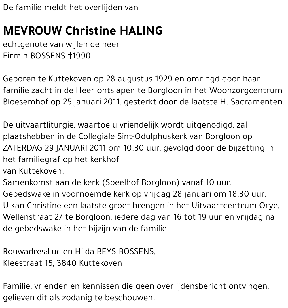 Christine Haling