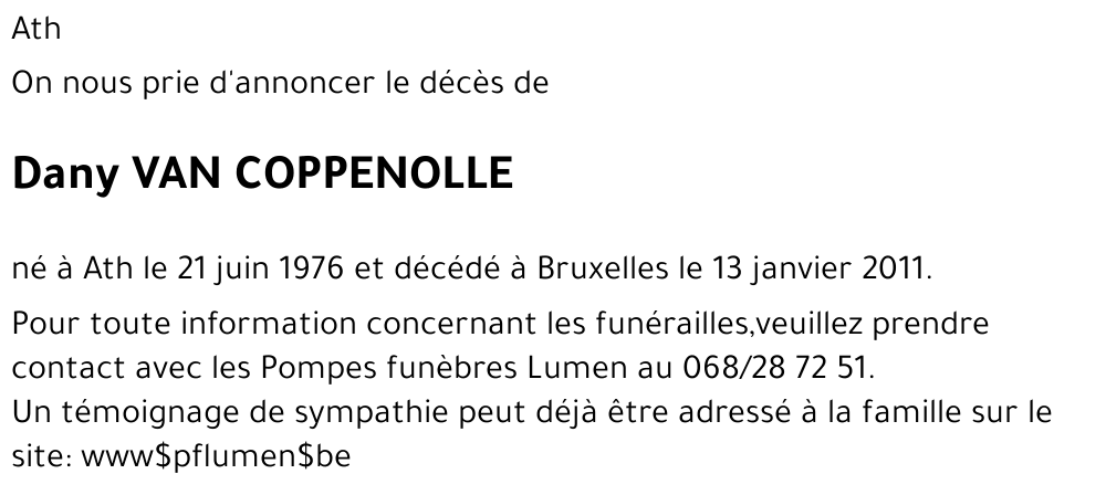 Dany Van Coppenolle