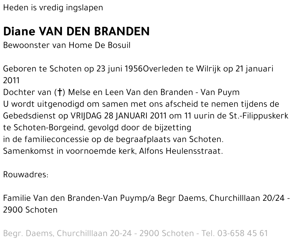 Diane Van den Branden