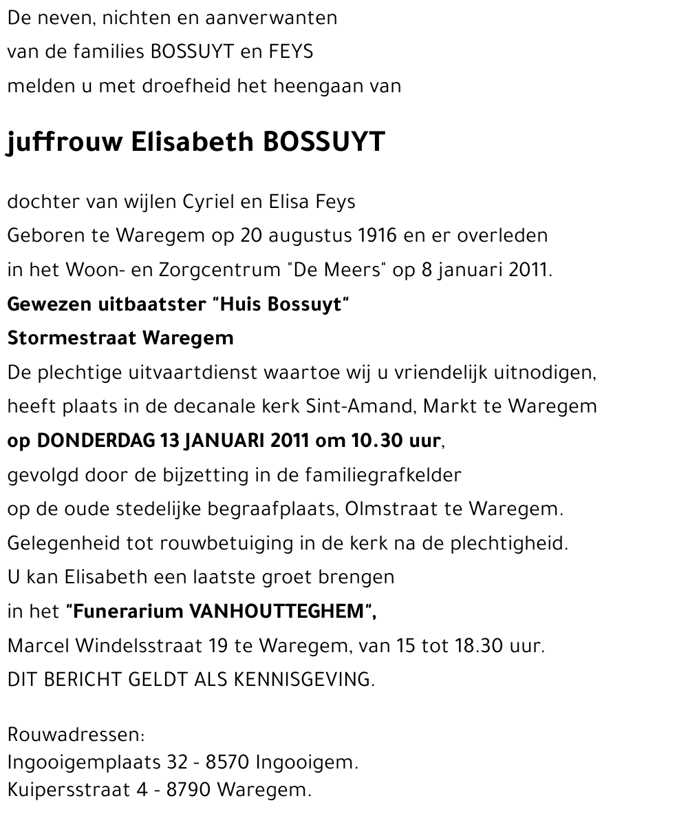 Elisabeth BOSSUYT