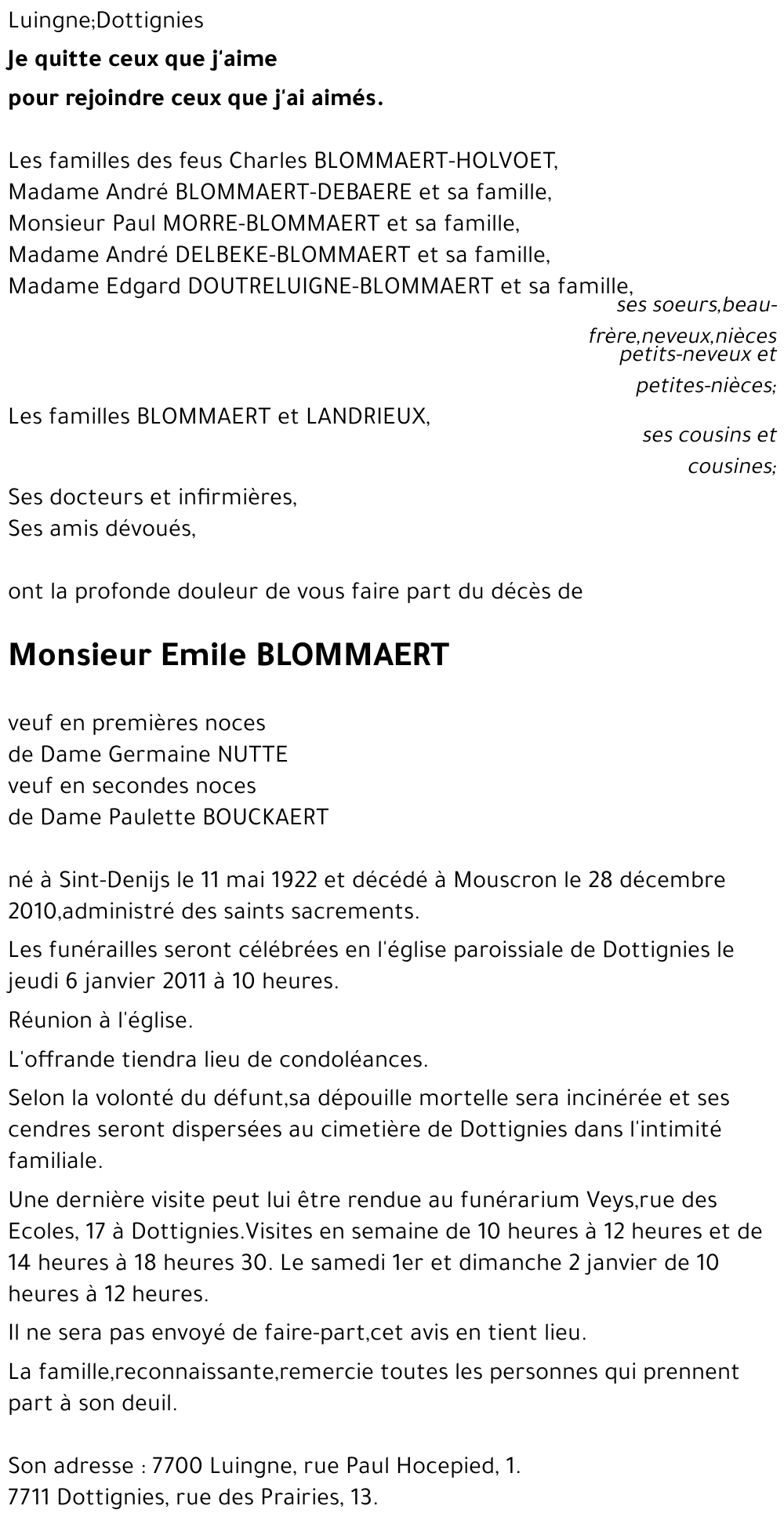 Emile BLOMMAERT