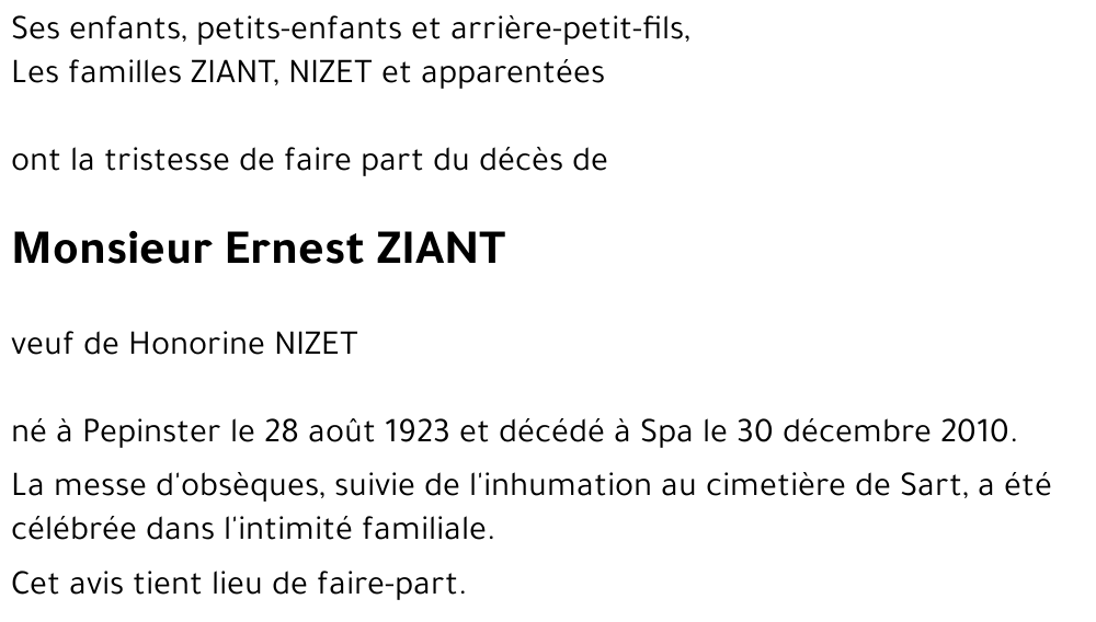 Ernest ZIANT