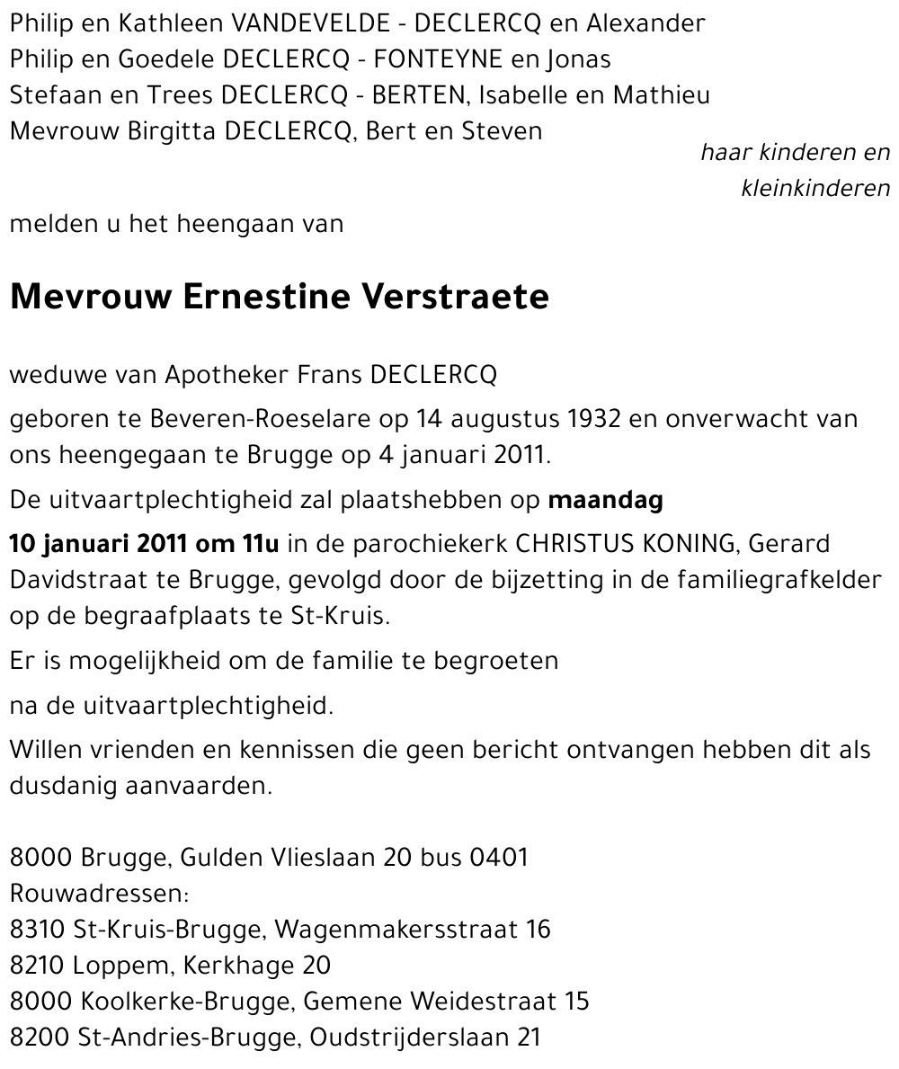 Ernestine Verstraete