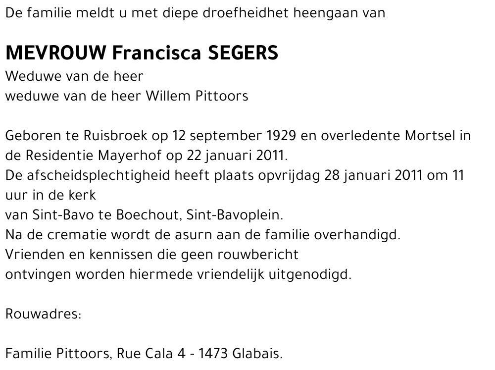 Francisca Segers