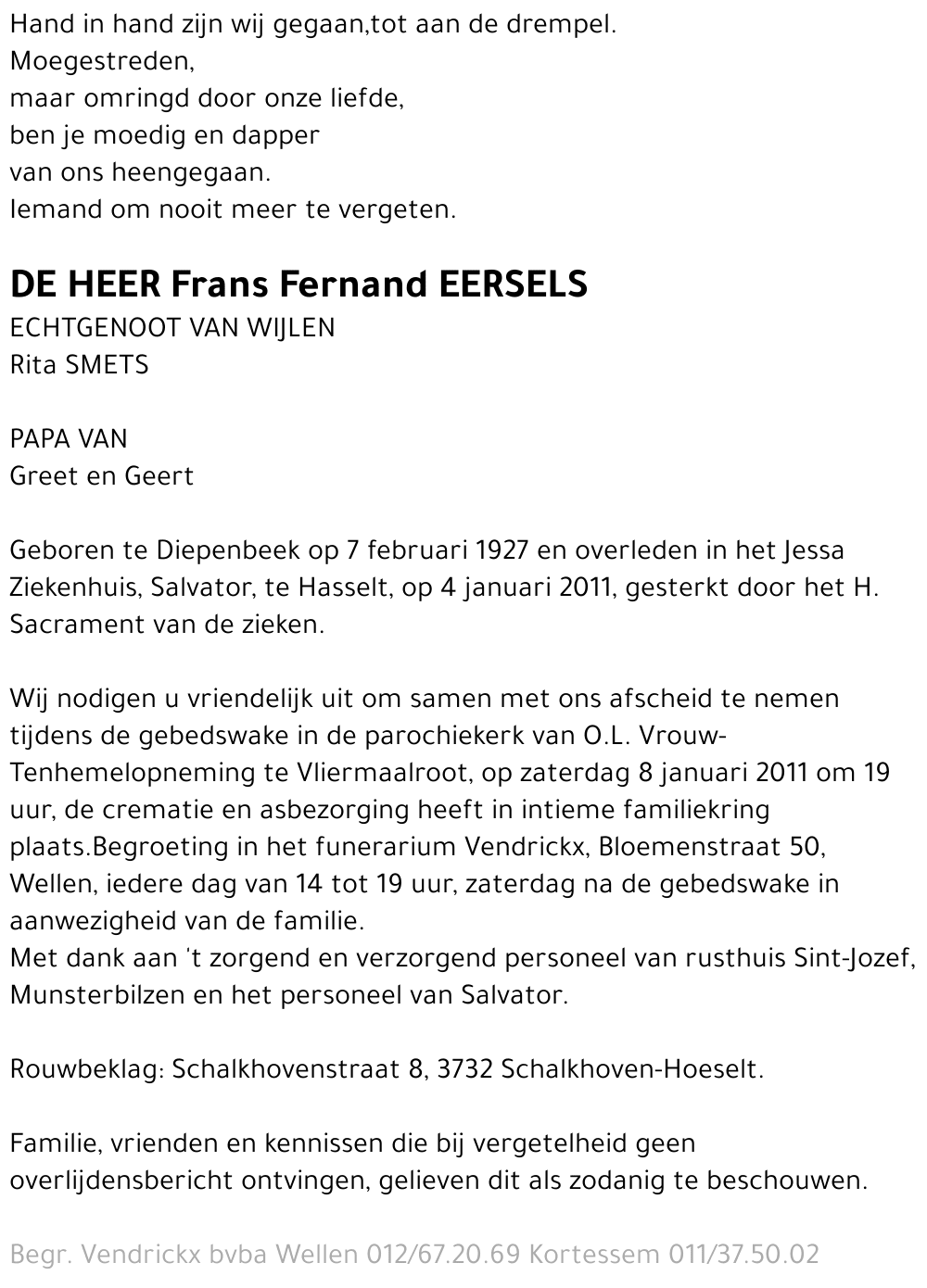 Frans Fernand Eersels