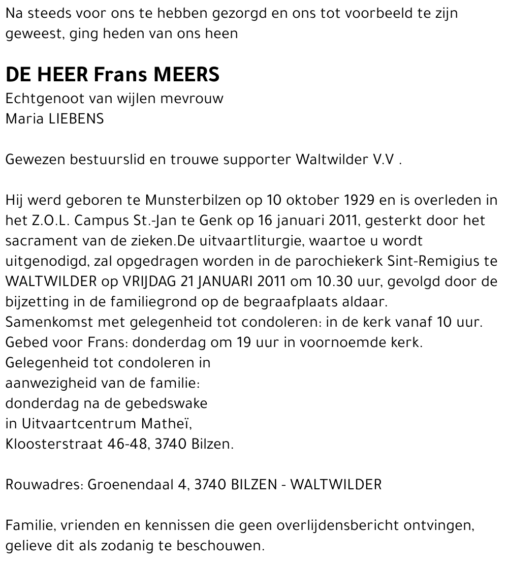 Frans MEERS