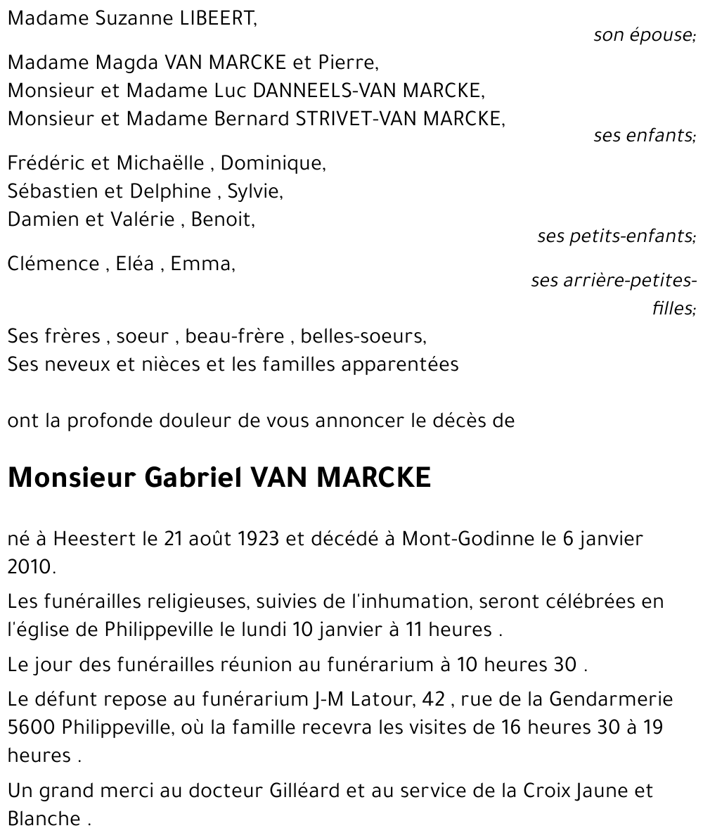 Gabriel VAN MARCKE