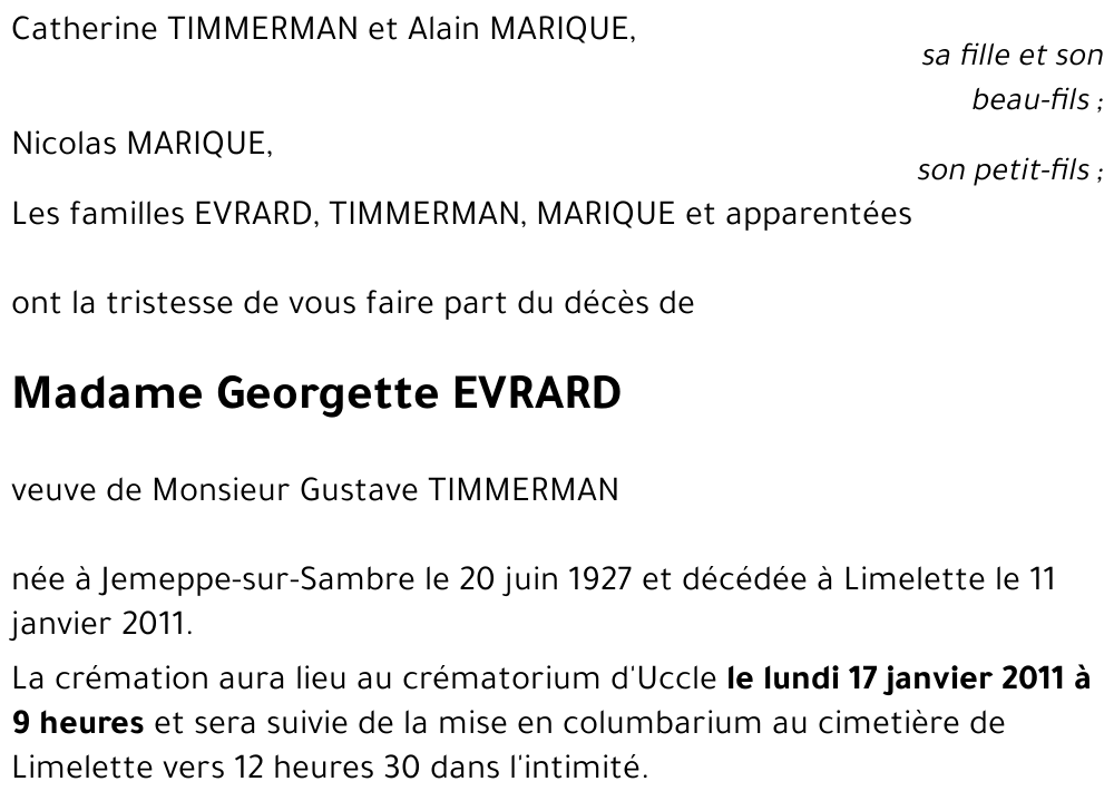 Georgette EVRARD