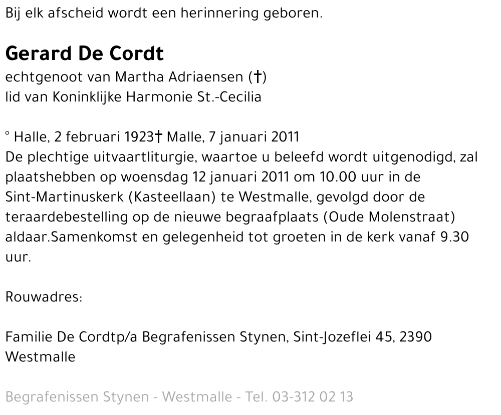 Gerard De Cordt