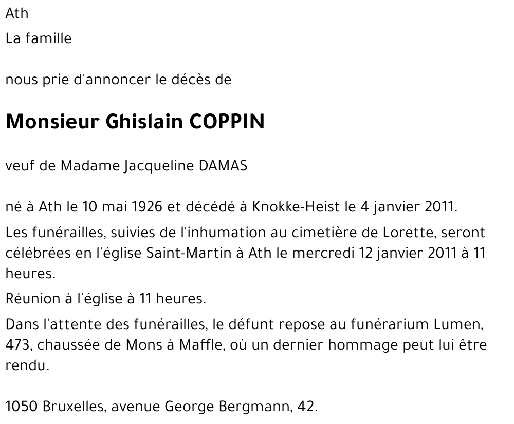 Ghislain COPPIN