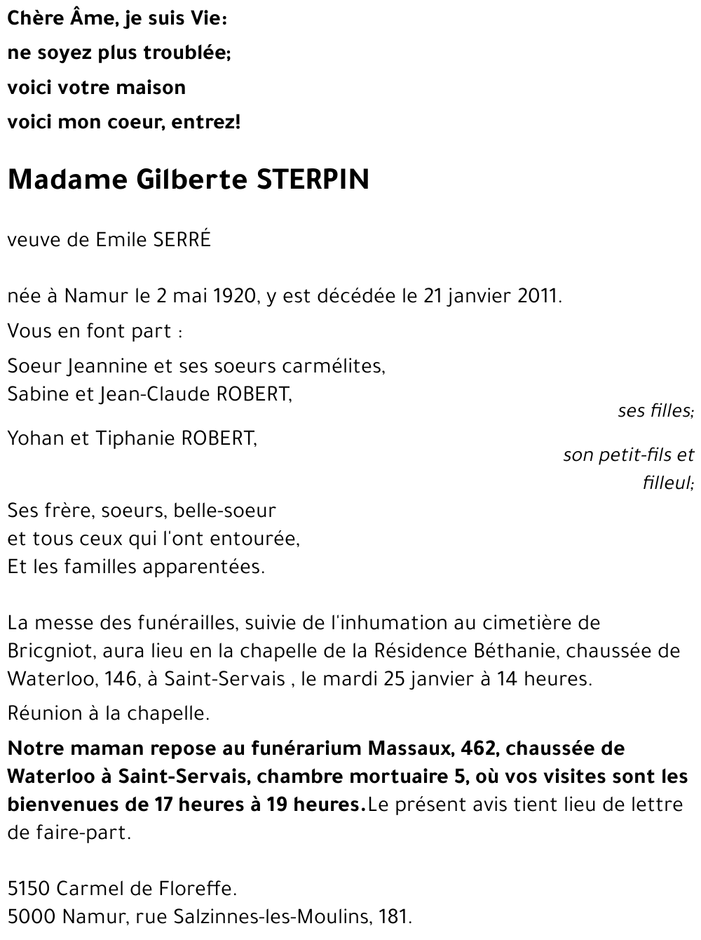 Gilberte STERPIN