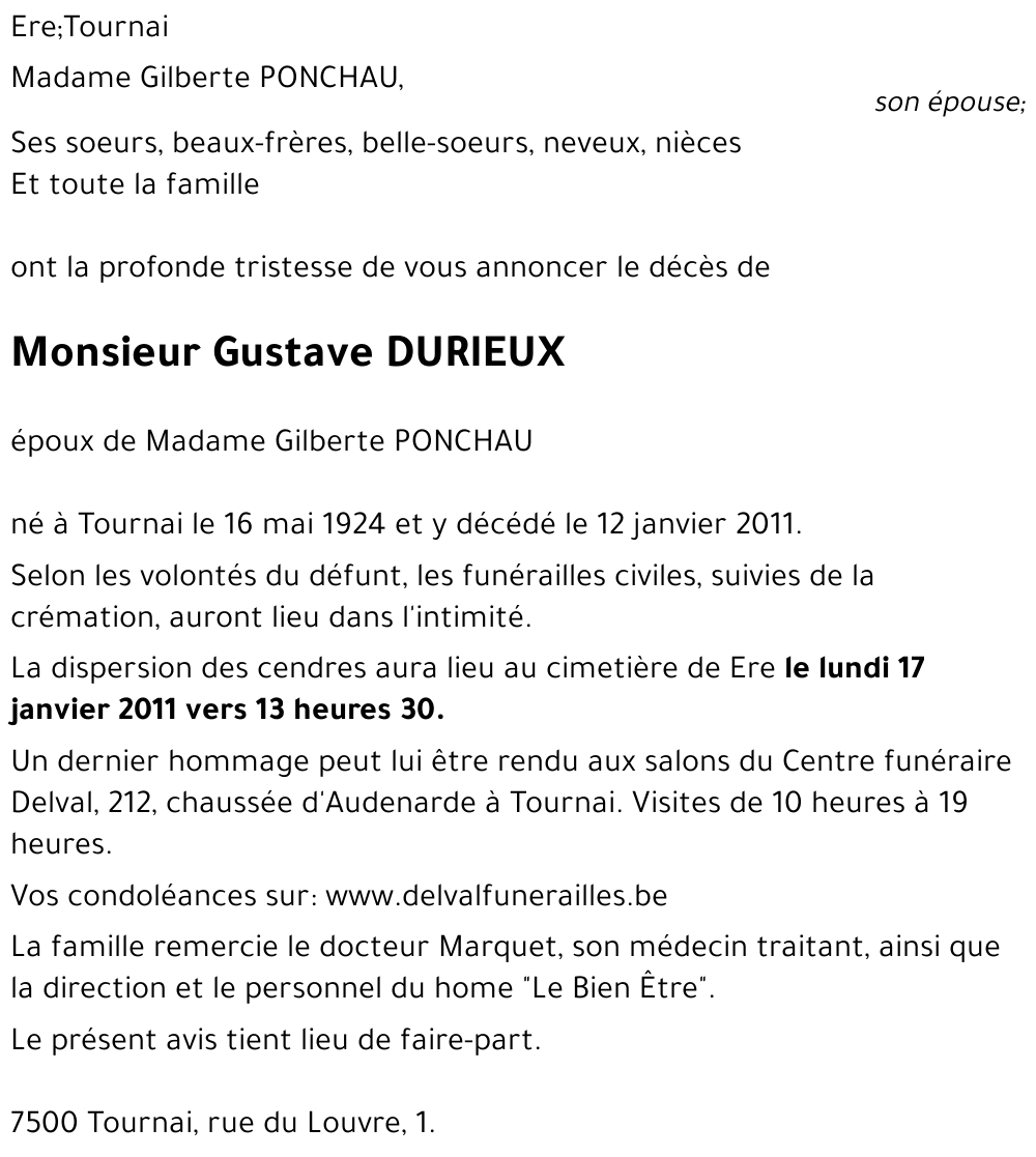 Gustave DURIEUX