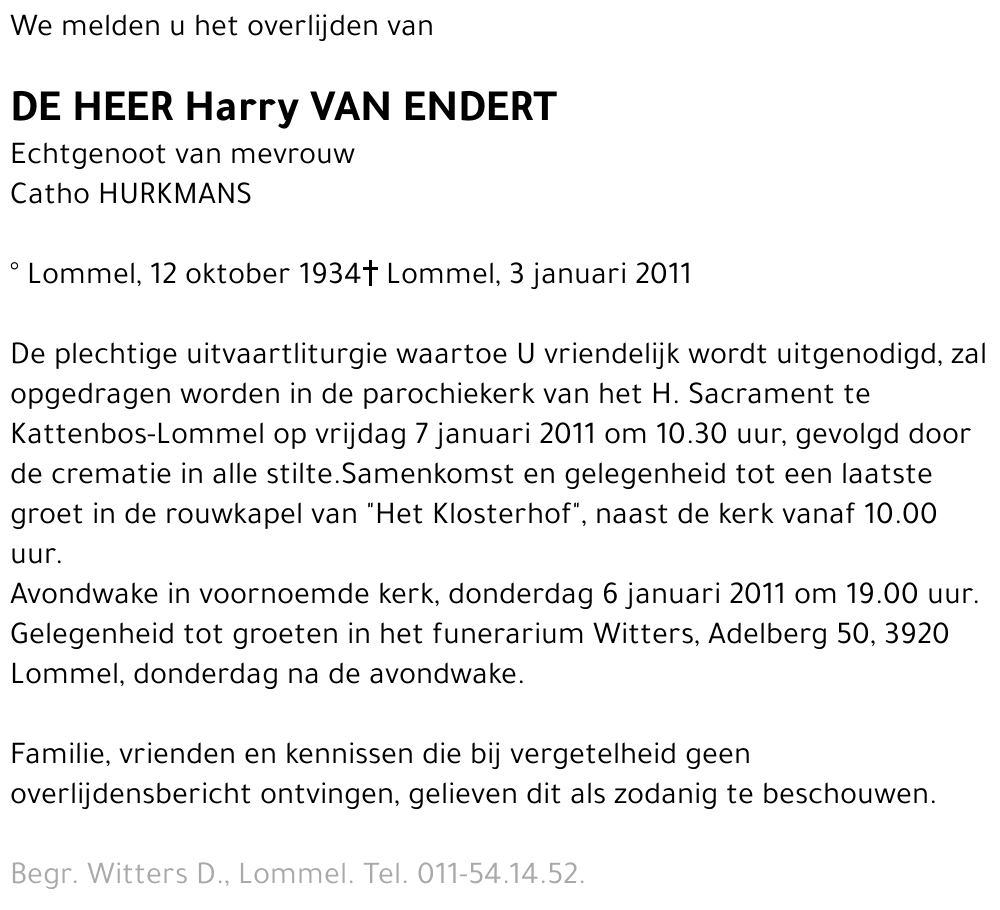 Harry Van Endert