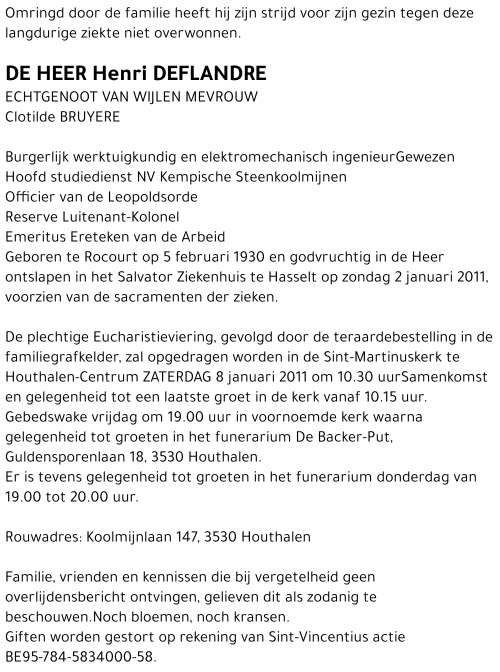 Henri DEFLANDRE