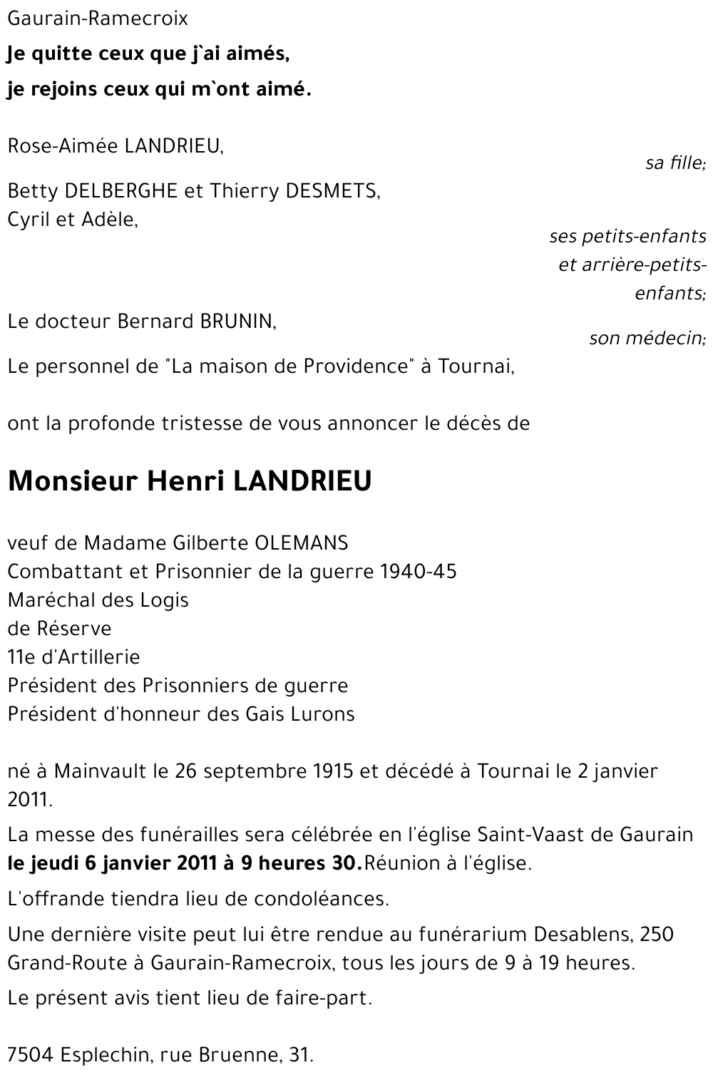 Henri LANDRIEU