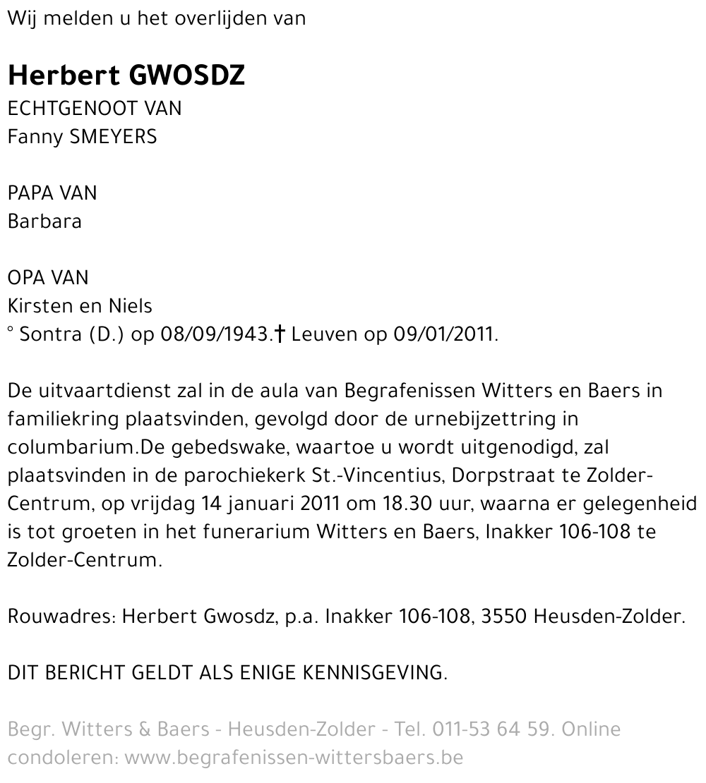 Herbert Gwosdz