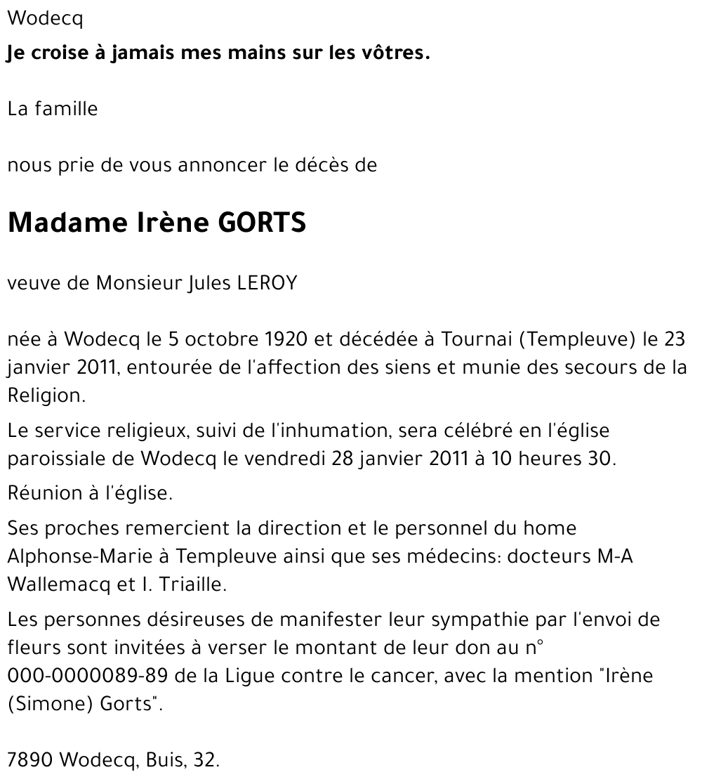 Irène GORTS