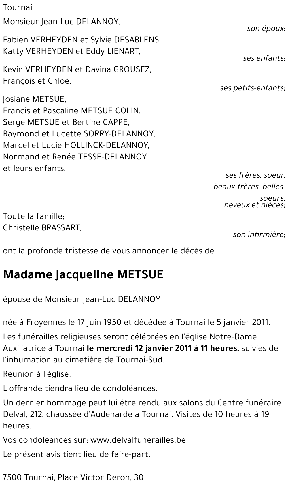 Jacqueline METSUE