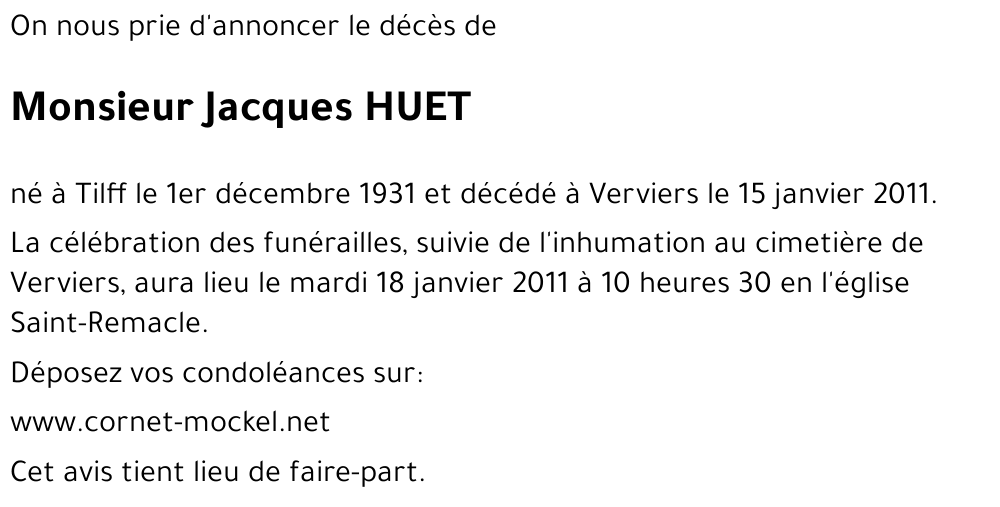 Jacques HUET