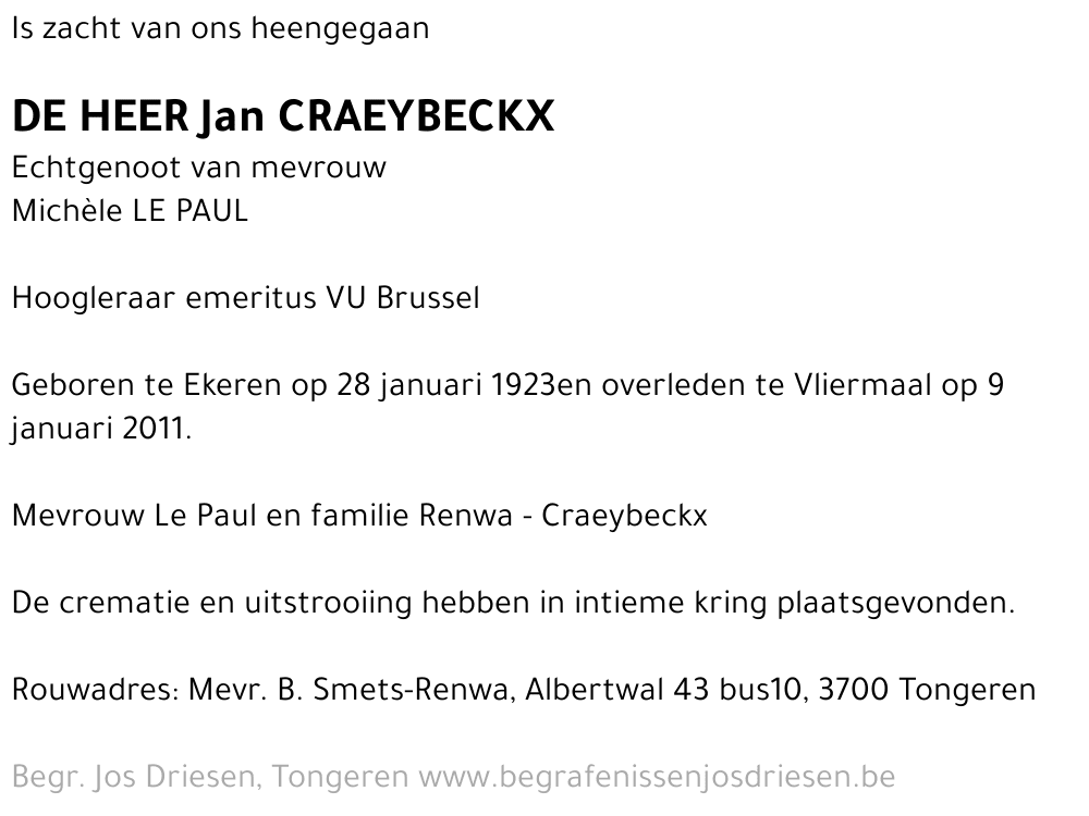 Jan Craeybeckx
