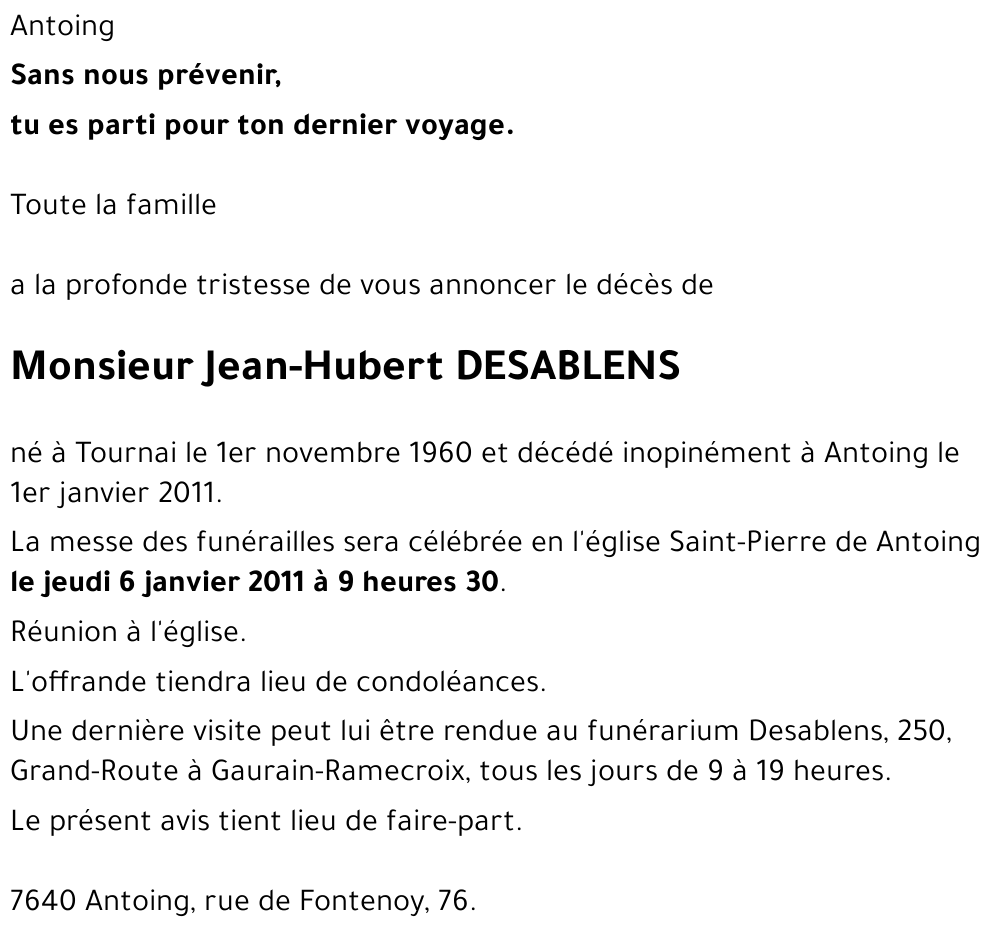 Jean-Hubert DESABLENS