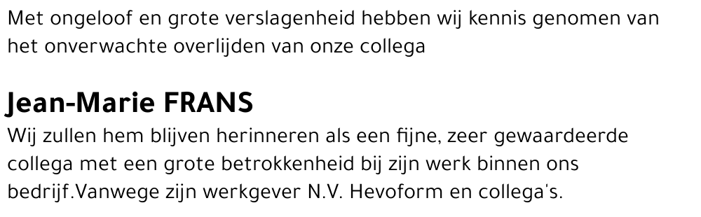 Jean-Marie FRANS
