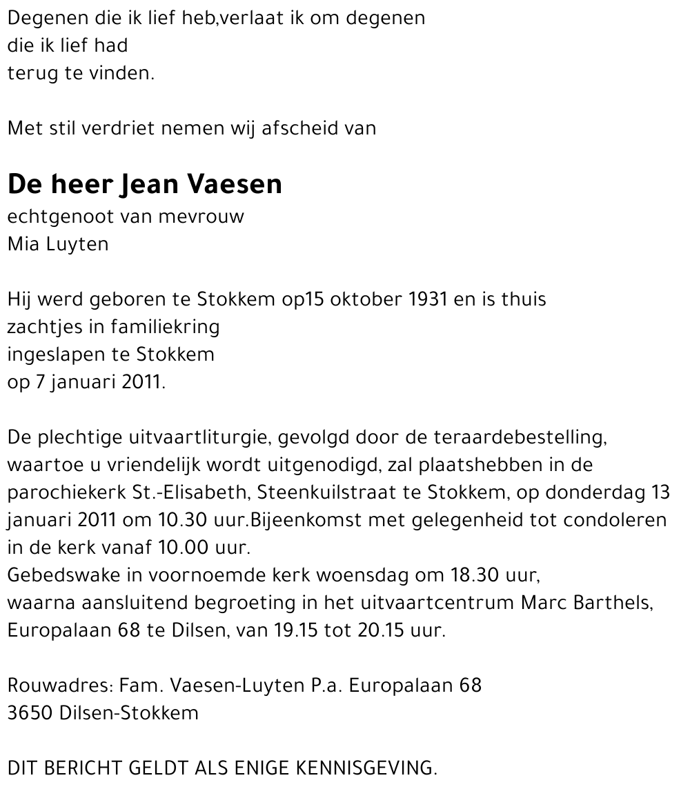 Jean Vaesen