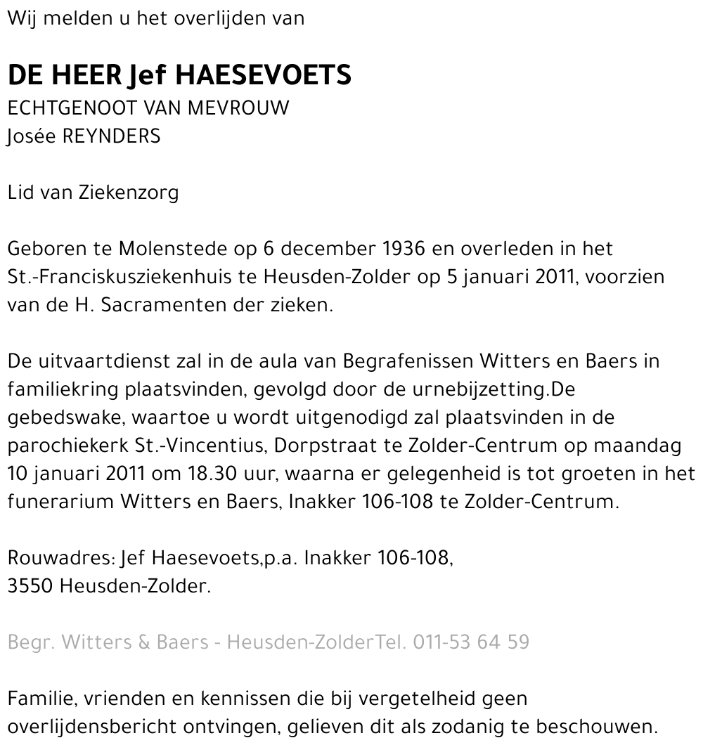 Jef Haesevoets