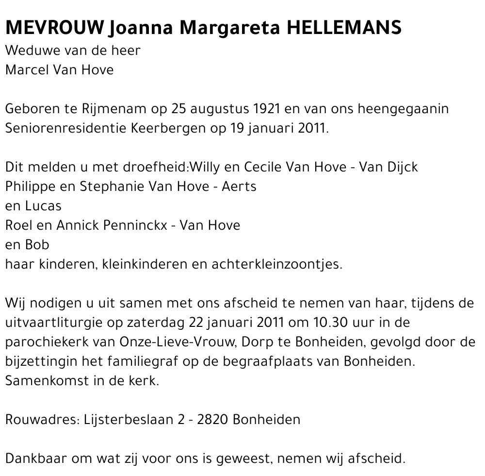 Joanna Margareta Hellemans