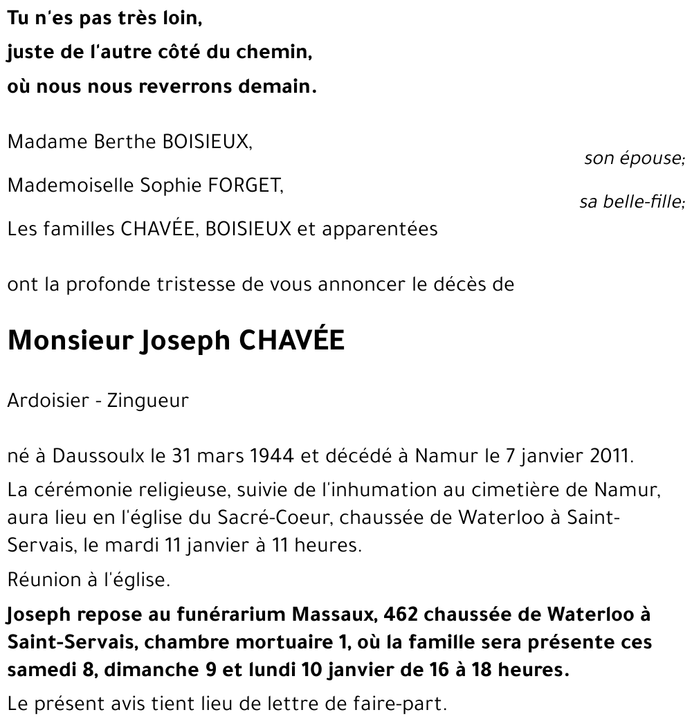 Joseph CHAVÉE