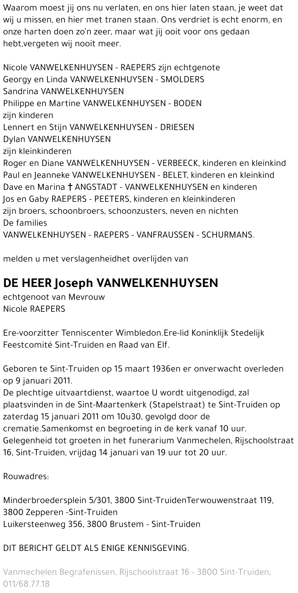 Joseph Vanwelkenhuysen