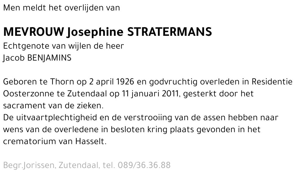 Josephina Stratermans