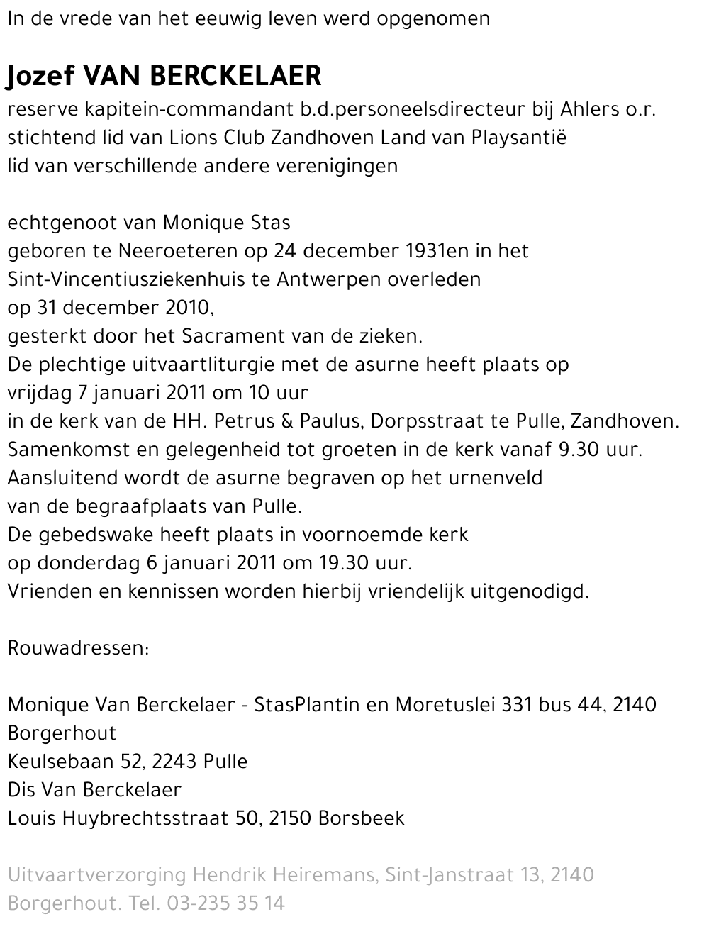 Jozef Van Berckelaer