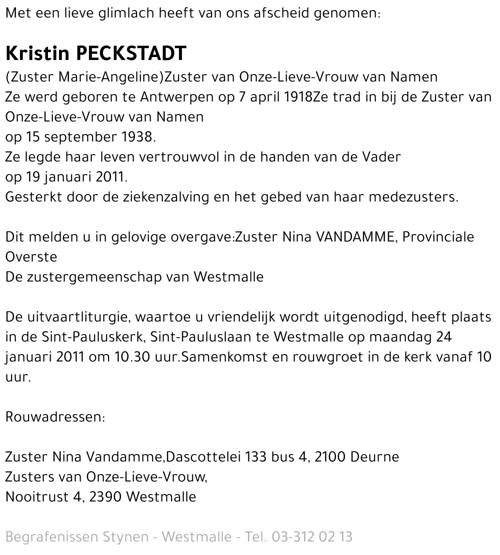Kristin Peckstadt
