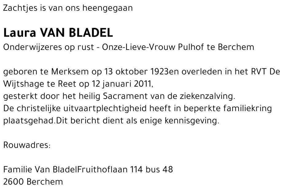 Laura Van Bladel