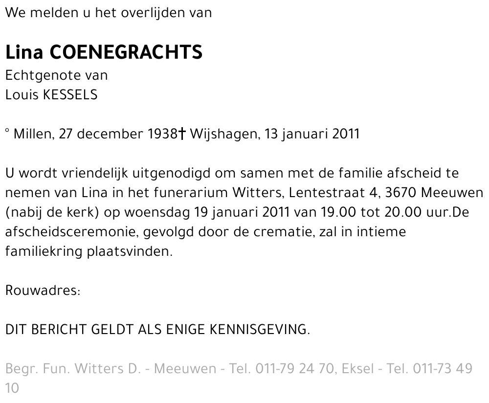 Lina Coenegrachts