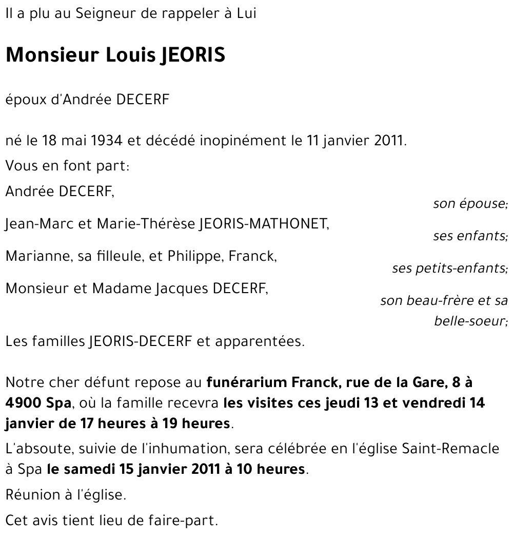Louis JEORIS