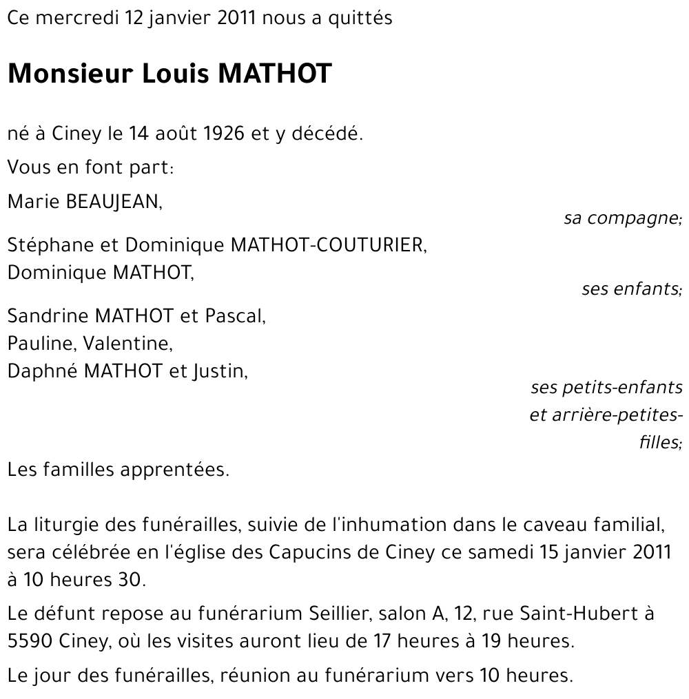 Louis MATHOT