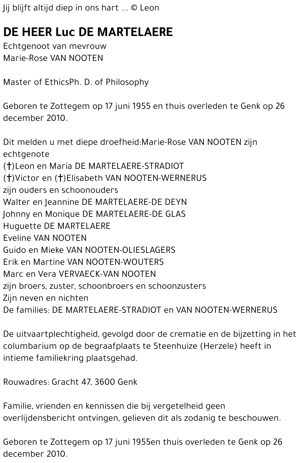 Luc DE MARTELAERE