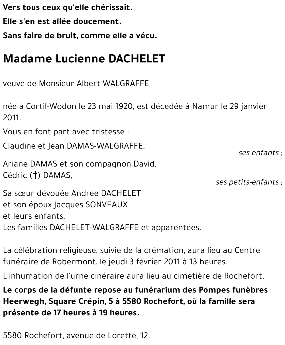 Lucienne DACHELET